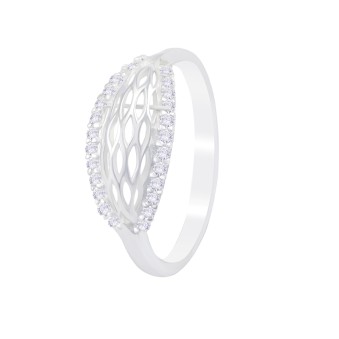 ANILLO BOMBE CALADO CON PIEDRA