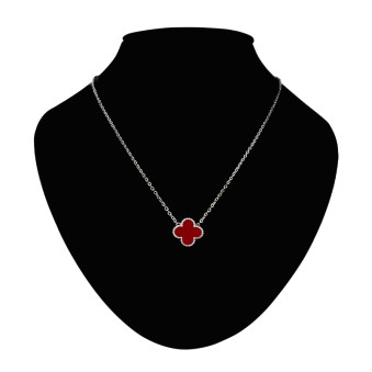 GARGANTILLA CON FLOR ROJA
